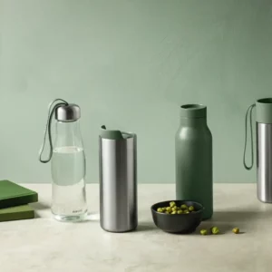 Eva Solo Glazen Waterfles Helder borosilicaatglas cactusgroen