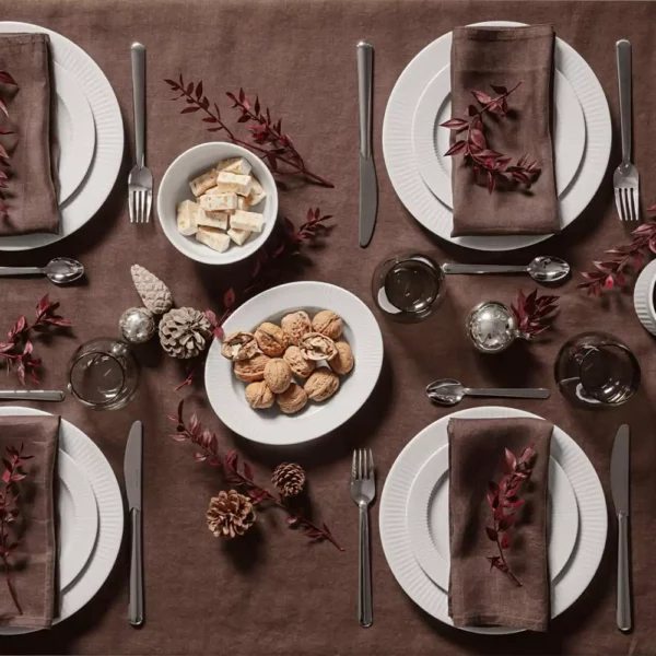 Eva Solo Kersttafel met gerookte glazen