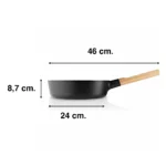 Eva Solo Nordic Kitchen Zwarte Sauteerpan met Anti aanbaklaag 24 cm