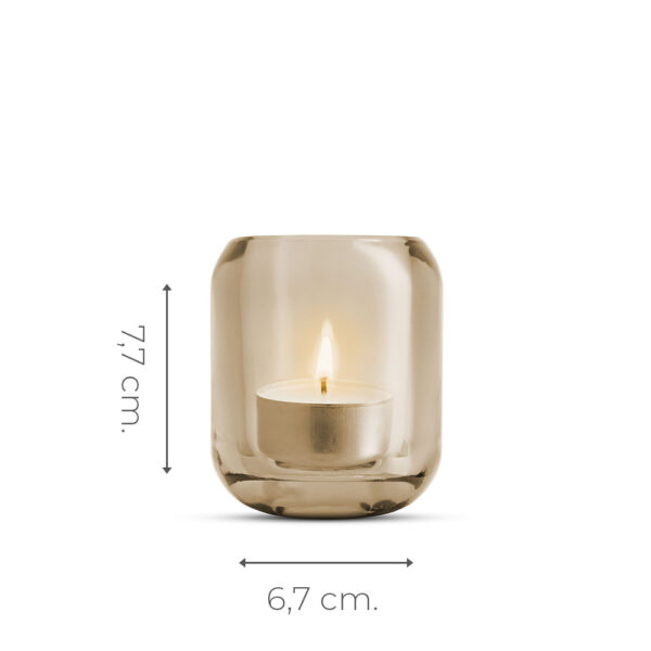 Eva Solo Waxinelicht Glas Rond Hazel Brown