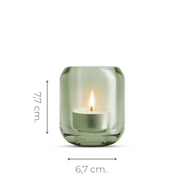 Eva Solo Waxinelicht Glas Rond Leaf Green