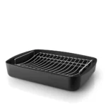 Eva Trio Gecoate Aluminium Ovenschaal Zwart Met Rek